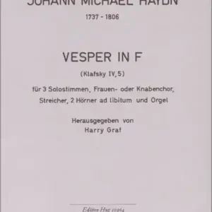 Meistverkauft Vesper in F für 3 Solostimmen Frauen- oder Knabenchor, Streicher,