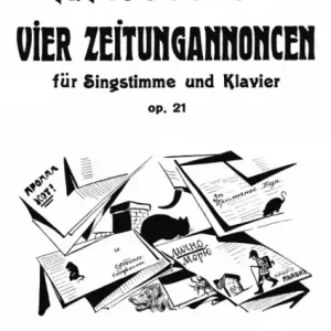 4 Zeitungsannoncen op.21 für mittlere Singstimme und Klavier Kostenfreie Lieferung