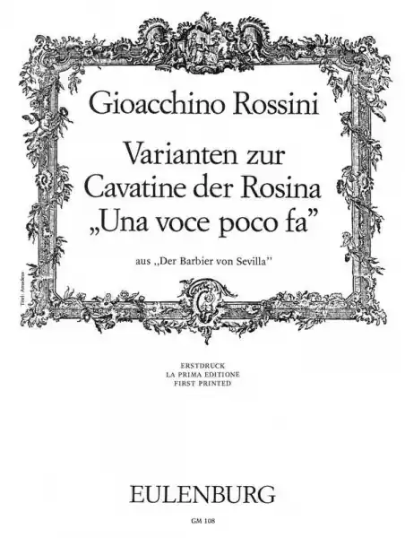 Varianten zur Cavatine der Rosina 'Una voce poco fa' für Singstimme und Klavier Billig