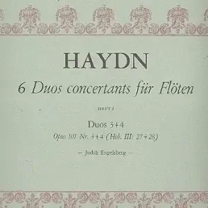 Bestpreis 6 Duos concertants op.101 Band 2 (Nr.3-4) Hob.III:27-28 für 2 Flöten