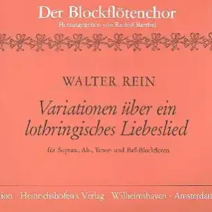 Variationen über ein lothringisches Liebeslied für Blockflöten (SATB) Top-Angebot