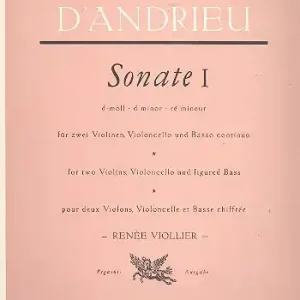 Sonate d-Moll Nr.1 für 2 Violinen, Violoncello und Bc Markenware