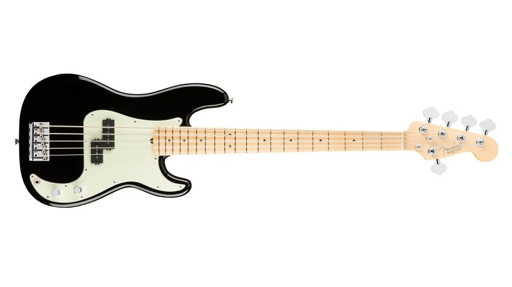 Fender AM Professional Precision Bass V MN Black Begrenztes Angebot