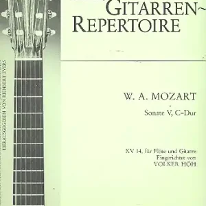 Bestpreis Sonate Nr.5 C-Dur KV14 für Flöte und Gitarre