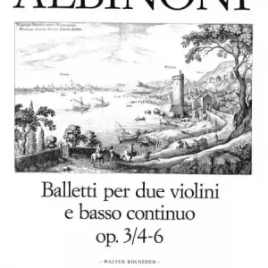 Neu 3 Balletti op.3,4-6 für 2 Violinen und Bc