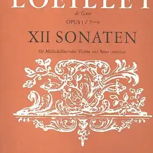 Kostenloser Versand 12 Sonaten op.1 Band 3 (Nr.7-9) für Altblockflöte und Bc