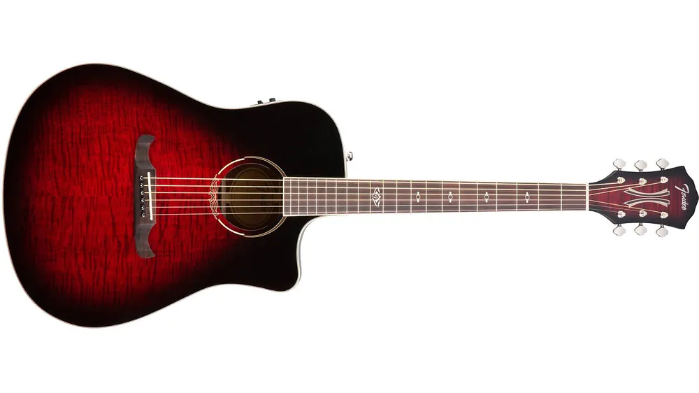 Gratis Versand Fender T-Bucket 300CE Westerngitarre Trans Cherry Burst