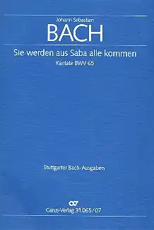 Must-Have Sie werden aus Saba alle kommen Kantate Nr.65 BWV65