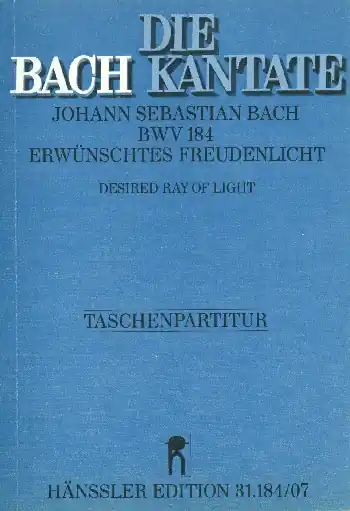 Sale Erwünschtes Freudenlicht Kantate NR.184 BWV184, Studienpartitur