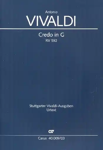 Ausverkauf Credo G-Dur RV592 für Soli, gem Chor und Orchester