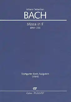 Messe F-Dur BWV233 für Soli, gem Chor und Orchester Kostenfreie Lieferung