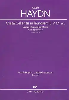 Große Mariazeller Messe C-Dur Hob.XXII:5 für Soli, gem Chor und Orchester Markenprodukt