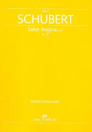 Salve Regina F-Dur D27 für Sopran und Orchester Schneller Versand