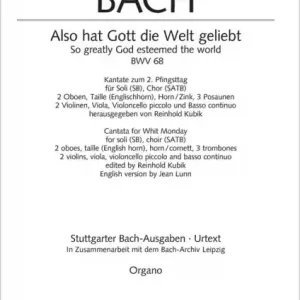 Zertifiziert Also hat Gott die Welt geliebt Kantate nr.68 BWV68