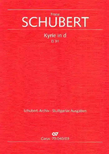 Heißes Angebot Kyrie d-moll D31 für Soli (ST), Chor, Orgel und Orchester