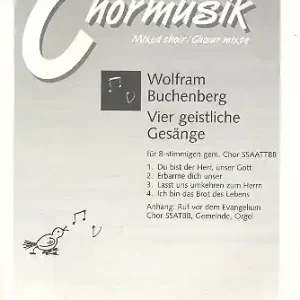 4 geistliche Gesänge für gem Chor und Bc Angebot