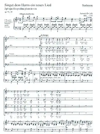 Singet dem Herrn ein neues Lied op.99,10 für gem Chor und kleines Billig
