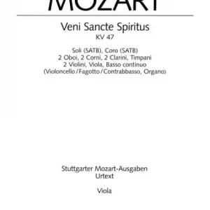 Veni sancte spiritus KV47 für Soli, gem Chor und Orchester Neuheit