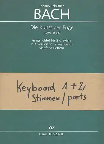 Die Kunst der Fuge BWV1080 für 2 Klaviere Kostenfreie Lieferung