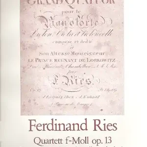 Kostenloser Versand Quartett f-Moll op.13 für Violine, Viola, Violoncello und Klavier