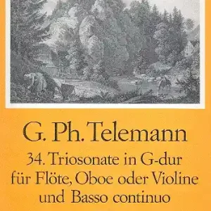 Triosonate G-Dur Nr.34 für Flöte, Oboe (Violine) und Bc Kostenloser Versand