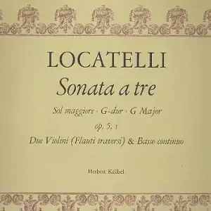 Sonata à tre sol maggiore op.5,1 per 2 violini (flauti traversi) e bc Neu Im Sortiment