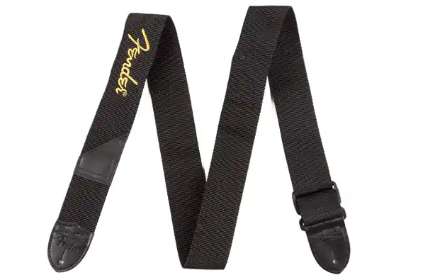 Direkt Vom Hersteller Fender Gurt Poly Black Logo Yellow