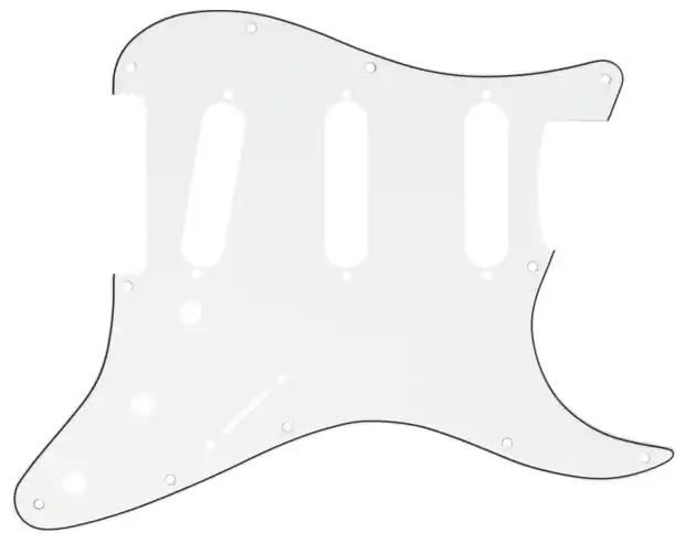 Fender Pickguard Strat 11 Hole S/S/S Configuration 3-Ply Parchment Saisonangebot