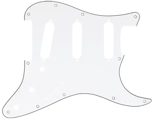 Sale Fender Modern Style SSS Stratocaster Pickguard 3-Ply White/Black/White