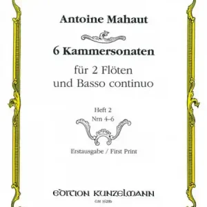 6 Kammersonaten Band 2 (Nr.4-6) für 2 Flöten und Bc Schnäppchen