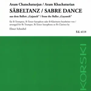 Bestseller Säbeltanz aus Gajaneh für Trompete (Klarinette, Tenorsaxophon)