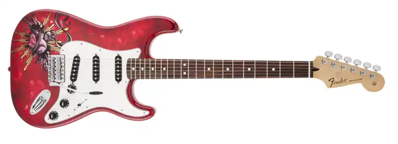 Neuheit Fender Special Edition David Lozeau Art Stratocaster Sacred Heart