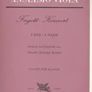 Konzert F-Dur für Fagott und Klavier Neu Im Sortiment