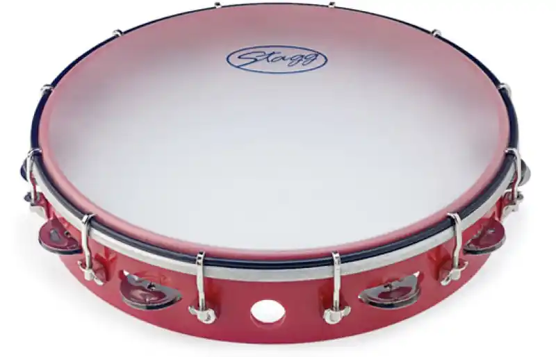 Finale Aktion Stagg TAB-112PRD Kunststoff Tambourin rot 12"