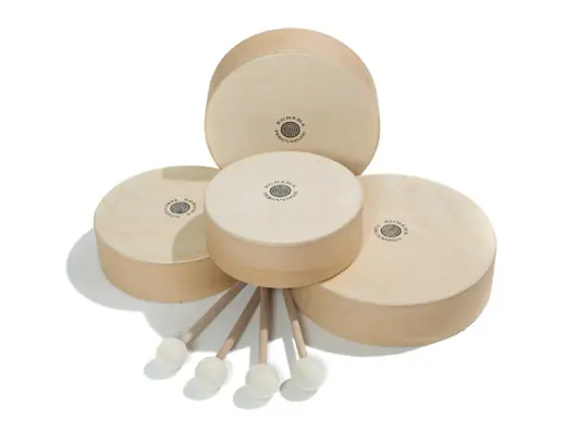 Rohema 61595 Holz Tambourin mit Schlägel 22 cm Neue Kollektion
