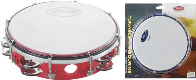 Preisreduziert Stagg TAB-208P/RD Kunststoff Tambourin 8"