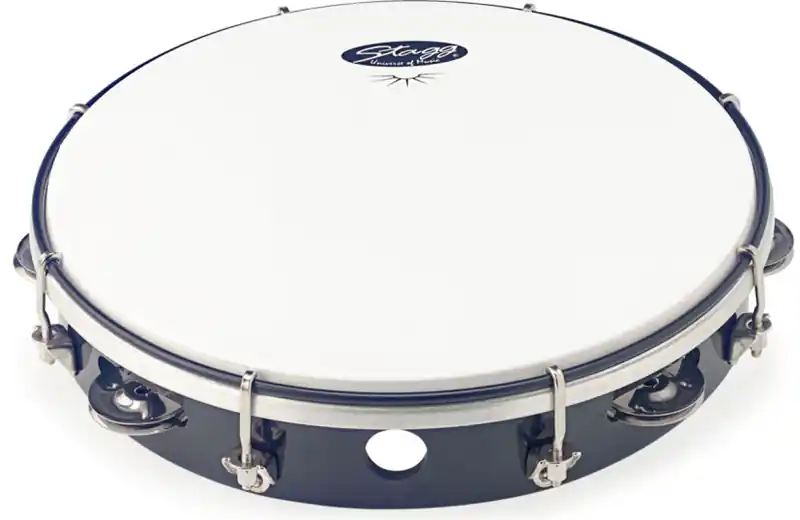 Neu Stagg TAB-110P/BK Kunststoff Tambourin 10"