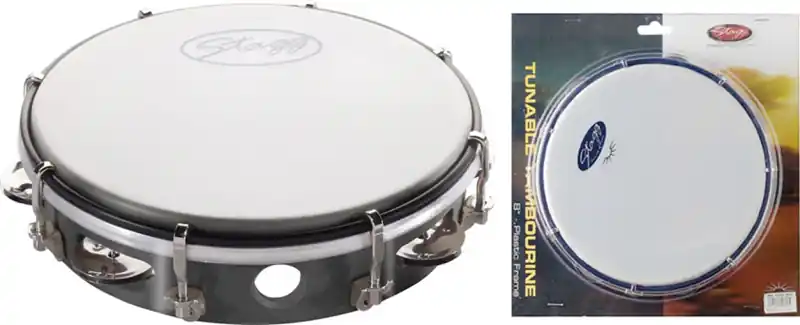 Neue Kollektion Stagg TAB-108P/BK Kunststoff Tambourin 8"