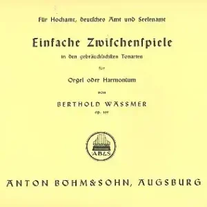 Einfache Zwischenspiele in den gebräuchlichsten Tonarten op.102 für Orgel (Harmonium) Günstig