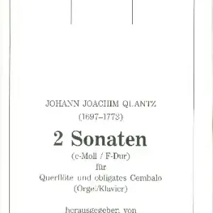 Sofort Bestellen 2 Sonaten (e-Moll / F-Dur ) für Flöte und obligates Cembalo (Orgel, Klavier )