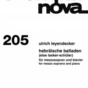 Hebräische Balladen für Mezzosopran und Klavier Preisknaller