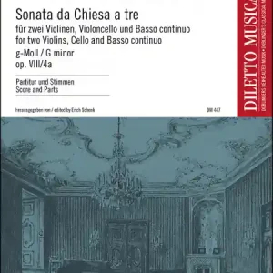Sonata da chiesa a tre g-Moll für 2 Violinen, Violoncello und Bc Kostenfreie Lieferung