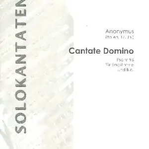 Cantate domino - canticum novum Motette für Sopran und Generalbaß Garantierte Lieferung