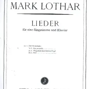 3 Marienlieder op.7 für Singstimme und Klavier Begrenztes Angebot