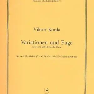 Variationen und Fuge über eine altfranzösische Weise für 2 Blockflöten (SA) Mega-Angebot