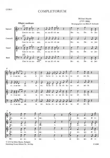 Nur Heute Completorium für gem Chor und Orchester