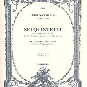 Abverkauf 6 Quintetti op.56 für Klavier und Streichquartett