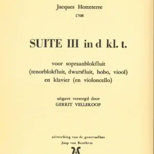 Rabatt Suite d-Moll Nr.3 für Blockflöte (Tenorblockflöte / Oboe / Violine) und