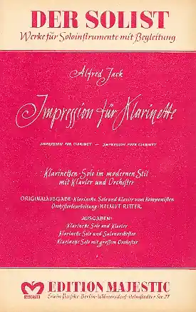 Impression für Klarinette für Klarinette und Orchester Kostenloser Versand