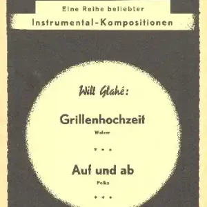 Grillenhochzeit und Auf und ab: für Salonorchester Kostenloser Rückversand